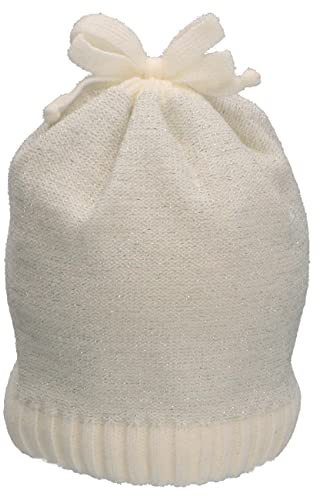 Sterntaler Mädchen Strickmütze mit Glitzereffekt - Baby Mütze mit Schleife - Beige, 49