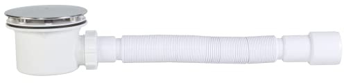 Duschablauf Siphon Ablaufgarnitur Abfluss Duschwanne Duschtasse Duschsiphon Ø 90 mm Rohr chrom