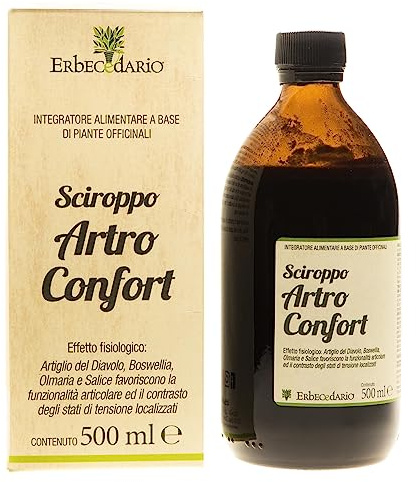 Sciroppo Artro Confort, integratore articolazioni Naturale con glucosamina, condroitina ed estratto di artiglio del diavolo, favorisce il benessere di cartilagine ed articolazioni, 1 Flacone Da 500ml
