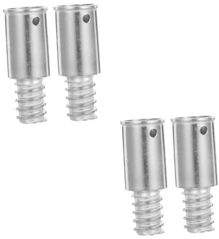 TOPBATHY 4 Stück Zubehör Für Stangenmopps Metall Adapter Metallfadenspitze Für Besen Spitze Für Teleskopstange Besenstiel Drücken Griff Mit Gewindeende Haushalt Verbinder