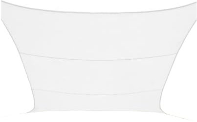 GLOUPIE Tenda A Vela Per Esterno Ombreggiante Quadrata 2,9 x 2,9 Metri Horus, Traspirante E Filtrante, In Polietilene Ad Alta Densità Bianco, Completa Di Anelli Di Ancoraggio