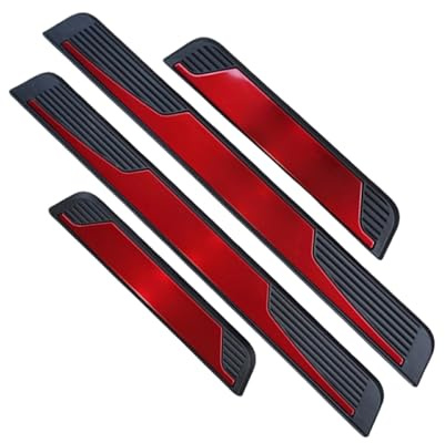 IEEDFJKK 4 pz/set Protezioni Piastra Davanzale della Porta Protezione Davanzale della Porta Auto Porta Ingresso Protezioni Davanzale Dello Scuff Pannello di Copertura Passo Protezione