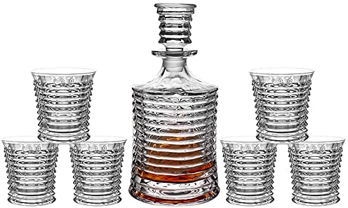 QTANZIQI Verres à Whisky en Cristal, Ensemble de 6 Verres à l'ancienne, pour Boire du Whisky Bourbon, des Cocktails, du Cognac, Cadeau pour Petit ami (Type 13)