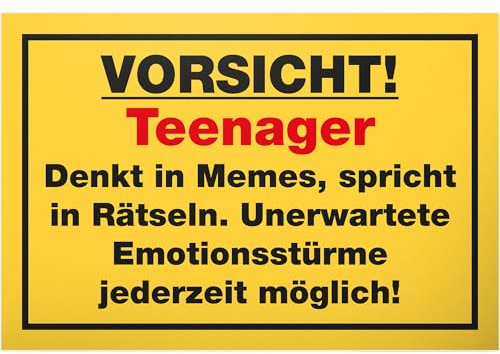 DankeDir! Teenager - Schild 30 x 20 cm - Geschenkidee Teenie Spruch Zimmer Türschild Jungen & Mädchen Jugendzimmer - Dekoration Deko Geschenk Idee Jugendliche Tür Deko Geburtstag