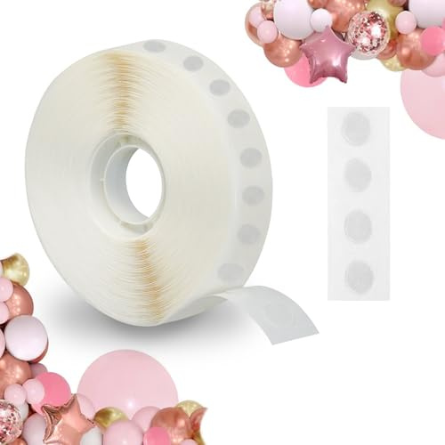 zeyedemo 1000PCS Balloon Glue Dots Removable Balloon Sticky Spots Balloon Sticky Dots Double Sided for Birthday Party Wedding Christmas Decorations and DIY Scrapbooking Craft