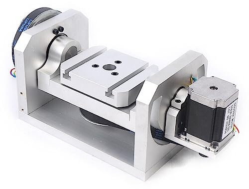 KVLHCSVA ASSE di Rotazione della fresatrice CNC Dimensioni del Tavolo 100 * 125 mm Tavolo Rotante CNC Tavolo a 5 Assi Testa divisoria 5° 4° ASSE di Rotazione Accessori per fresatrici Pow