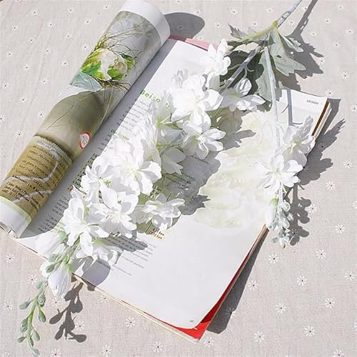 HXFFXHF Herbst Outdoor Künstliche Geranien Rote Azaleen Blumen Fake Blumen Home Decor Dekor für Garten-A