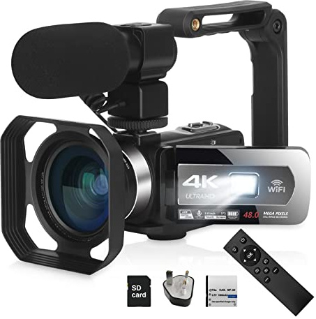 Videocamera Telecamera Videocamera 4K 4 8MP. Streaming in diretta for la videocamera Digital Vlogging Digital Vlogging telecamera di registrazione di registrazione Vlog con stabilizzatore Videocamera