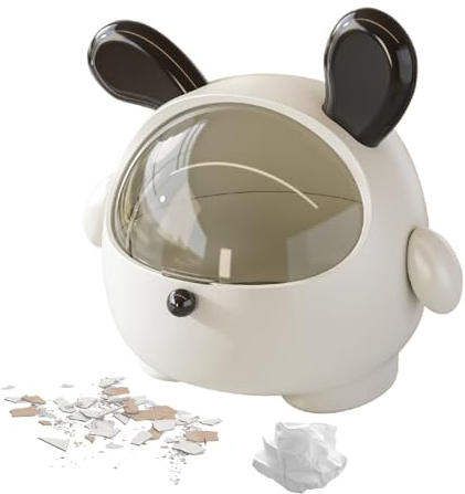 TABLE SCATO BIN | Seau à déchets de petit bureau | Table de lavage | Cartoon Animal Design Aesthetic House and Garden Warehouse Box et valises pour les plans de travail, nettoyage