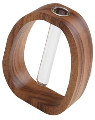 Whltzf Soporte Flores Nogal Hecha A Mano con Acabado Resistente Agua Complementa Varios Estilos Flores Florales Hecha A Mano Maceta