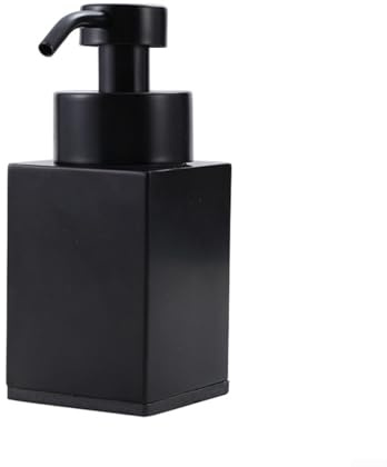 Dispenser di sapone schiumoso a pompa a mano in acciaio inox per bagno e cucina, bottiglia resistente alla ruggine progettata per vari sapone liquido e applicazioni (nero)