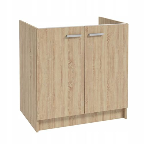 Stamar Küchenschrank 80 cm Sonoma Eiche Standschrank 46cm Tiefe Ohne Spüle Ohne Armatur Montagefertig
