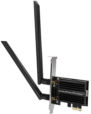 Acouto Adattatore Dual Band da Tavolo per Scheda di Rete con Cavo di Prolunga per Antenna da 8 Db AX3000 PCIE Supporta Esterno L'Adattatore Wi-Fi 6 6 AX3000 5 1 WiFi Due Antenne per Schede di Rete