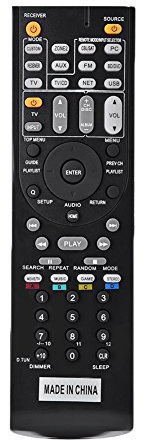 fosa RC-799M Replacement Remote Control Controller - Works with Onkyo Audio Video Receiver – Ideal Universal Controller with Same Functions as the Original Remote-Black