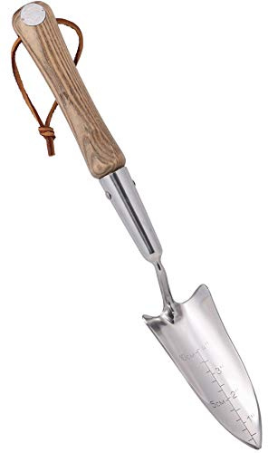 mgc24 Pflanzkelle schmal Edelstahl mit Holzgriff