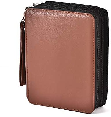 Becho Multifunktionales Federmäppchen aus weichem Leder mit mehrschichtigem Reißverschluss, Trennung, große Kapazität, Stiftetasche, Buntstiftebox, 184 Fächer