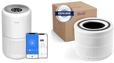 LEVOIT Smart Wifi Air Purifier for Home Bedroom 100m², CADR 240m³/h, HEPA Filter & Core 300 Air Purifier Replacement Filter, 3-in-1 True HEPA, High-Efficiency Activated Carbon