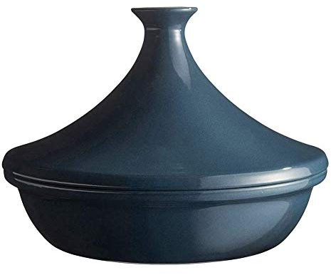 Casserole Dishes with Lids Large Lead Free Cooking Tagine, Ceramic Pots with Lid for Different Cooking Styles (Blue)