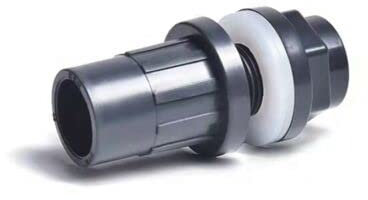 PVC Grey Metric Plumbing Fittings Pipe Tubing for Aquarium Fish Tank Pond Solvent Weld Plumbing Connectors (Tank Connector Bulkhead, 40mm)