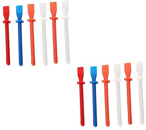 Didiseaon 12pcs Glue Spreader Applicator for DIY Craft Glue Brush for Woodworking Smear Spatula Tool for Leather Craft and Filler Spreading