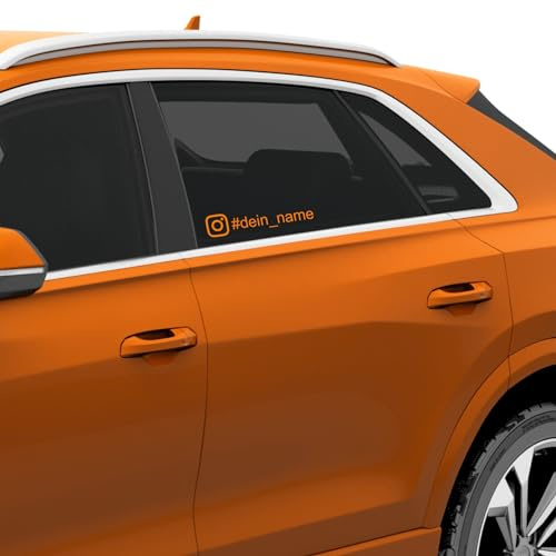 Instagram Namen Aufkleber mit Wunschtext - Werbung Tuning Sticker User Name fürs Auto KFZ