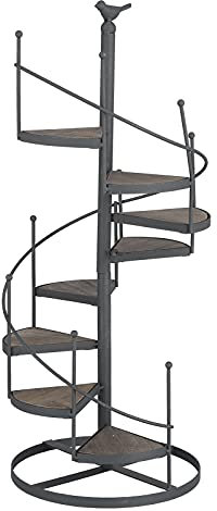 LSFYYDS Estante Decorativo para Plantas, Soporte de Exhibición de Escalera de Caracol de Metal, Estante Multifuncional para Plantas para Sala de Estar, Hogar, Accesorio de Oficina