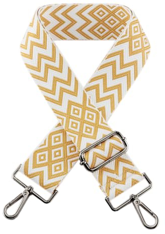 Whakano Schultergurt Taschengurt Verstellbarer Breit 5CM,Längenverstellbarer 75-135cm Schulterriemen,Taschengurte zum Wechseln,Zubehör für Tragetaschen Handtaschen Crossbody,Schwarz Schnalle,Gold