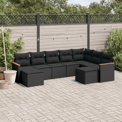 Festnight Loungemöbel Set mit Stauraum Gartenlounge XXL Groß Garten Lounge Rattan Sofa Outdoor Polyrattan Gartensofa Terrasse Terrassenmöbel Gartenmöbel Ecklounge Couch Sitzgarnitur