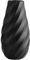 Vase en céramique Noir avec Design en Spirale texturée, idéal pour Une décoration Moderne, Minimaliste bohème, Parfait pour Les Fleurs séchées, Les Pampas ou Une Ambiance scandinave épurée - 25 cm