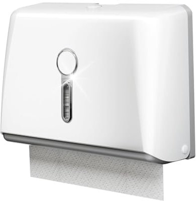 CAIONPLE Distributeur de serviettes en papier commercial pour mural avec paquet de clés, installation sans perçage ni vis pour salle de bain, toilettes, cuisine