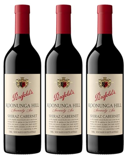 Penfolds Seventy Six Koonunga Hill Shiraz Cabernet Rotwein Rot Trocken Australien inkl. FeinWert E-Book (3 x 0,75l JG 2017)