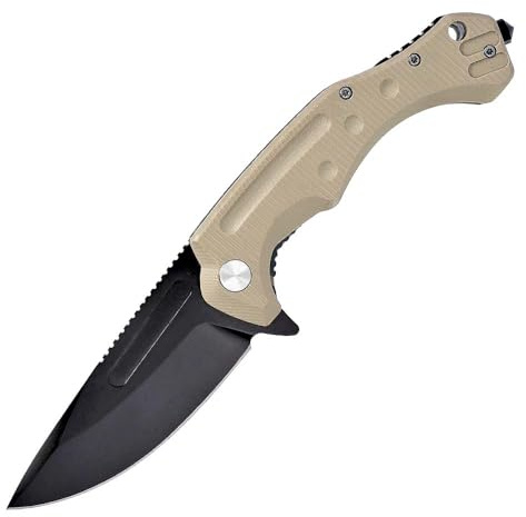 Joa Kleine handliches werkzeug stahl messer rutschfest Survival Tragbare Camping outdoor messer neck knife edc Jagdmesser taschenmesser klappmesser tanto große komfortabel faltmesser