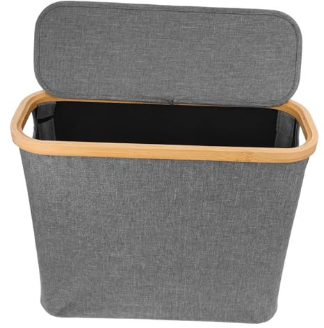 EXHUMKY Toilet Paper Holder Storage Basket for Bathroom Paper Towel Tube Organizer Lid Easy Install Narrow Design