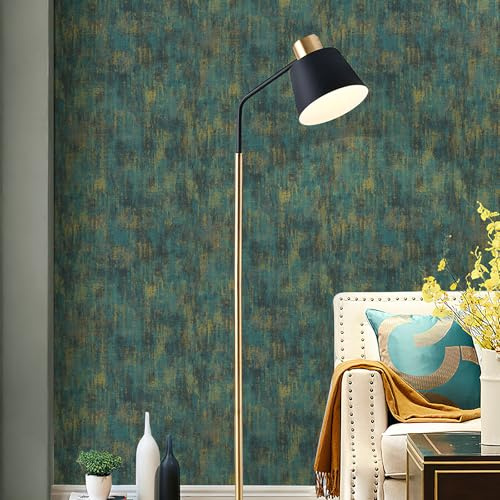 Murgall Vintage Metallic Selbstklebende Tapete Industrielle Metallic Beton Wandpapier Moderner Stock auf Tapete Kontaktpapier 44x305cm