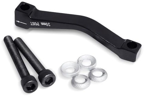 Frdhee 180mm Disc Brake Adapter, 20mm Post Mount Aluminum Alloy Disc Brake Caliper Mount Adapter Mountain Bike Disc Rotor Accessory with Screw for 180mm Disc Brake Systems