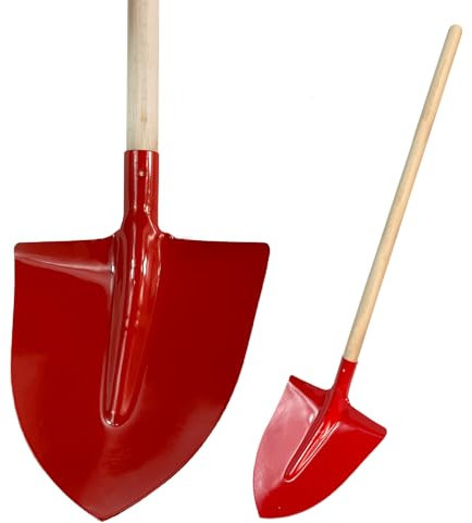 Crisalide® - Badile Arancione Super Resistente 30x29 cm Con Manico In Legno 135cm, Versatile per Uso Agricolo, Giardinaggio e Lavori Pesanti, Multiuso, Pala da Neve