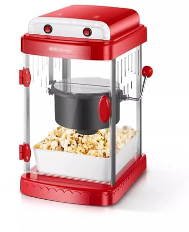 WANGHAI-666 Popcorn Maker Machine Commercial Household Popcorn Machine Hot Air Oil Popped Corn Popper Automatic DIY Popcorn Maker Heating Non-Stick Pot Popcorn Machine