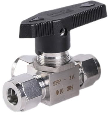 CTRSM 3-Way Ball Valve Stainless， 1pcs Stainless Steel 3-Way T-type/L-type Valve Compression Union Fit 3mm 6mm 8mm 10mm 12mm 14mm OD Tube(T Port,8mm)