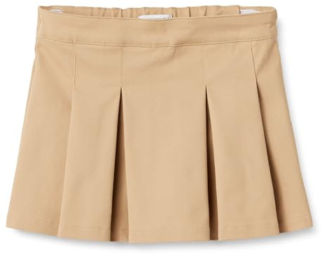 Amazon Essentials Gonna Plissettata da Uniforme Bambine e Ragazze, Marrone Chiaro Kaki, 3 anni