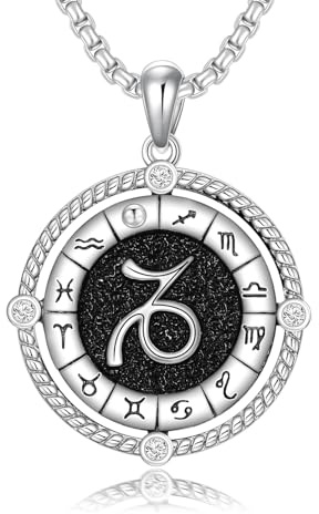 ROMANTICWORK 12 Sternzeichen Kette 925 Sterling Silber Konstellation Konstellation Anhänger Sternzeichen Halskette Horoskop Schmuck Geschenke für Damen Herren