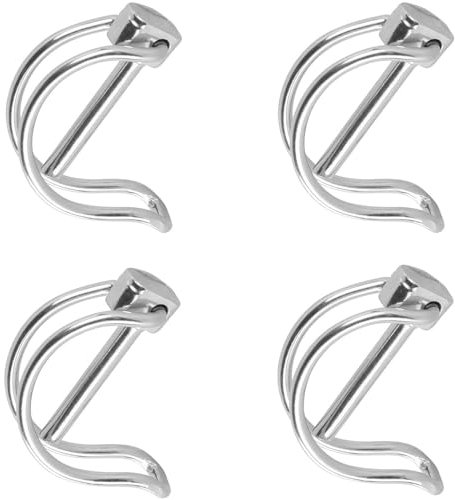 Copiglie a ribalta per tubi, 10 x 70 mm Perno di sicurezza, con chiusura a scatto, zincato Copiglie, bulloni di sicurezza, per fattoria, prato, giardino, 4 pezzi