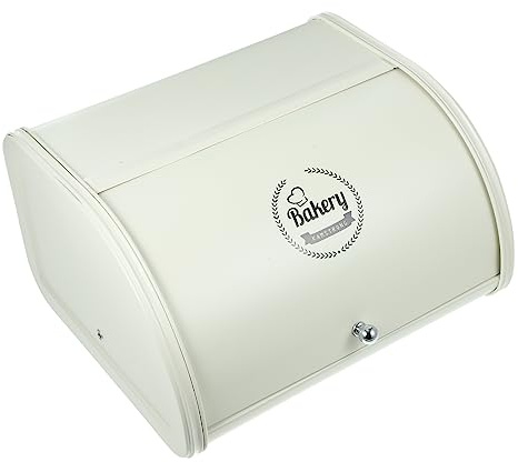 Holibanna Contenitore Per Pane Da Cucina Contenitore Per Conservare Pane e Snack Scatola Portapane in Metallo Coperchio Organizzatore Per Alimenti Per Casa e Negozio