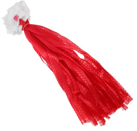 IWOWHERO 100pcs Red Fruit Mesh Bags Lightweight Breathable Pe Material Net Bags for Vegetable and Fruit Storage, for Kitchen and Bathroom Storage with 0.5-1kg Capacity