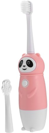 UTHCLO Brosse à Dents Électrique Pour Garçon Et Fille Ensemble 1 Manche Rose Et 2 Têtes Souples Automatique Outil De Nettoyage Buccal 3-6-12 Années Usage Quotidien