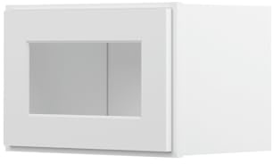 Furinno Shaker Wall Kitchen Cabinet, with Single Door, Glass Not Included, Ready to Assemble, 12 D x 18 W x 12 H, White