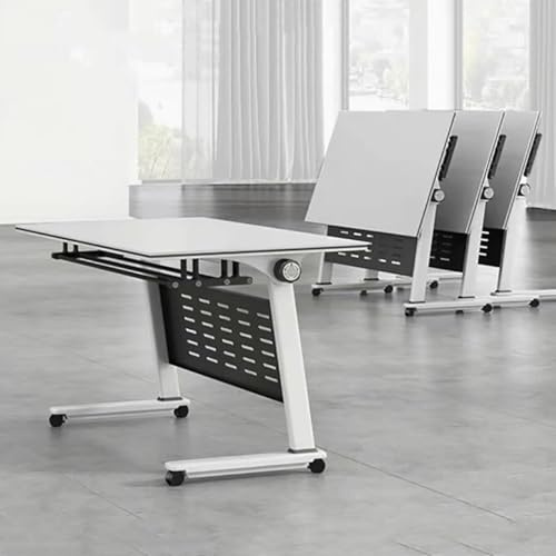 Klappbarer Konferenztisch mit feststellbaren Rädern, mobiler Besprechungstisch für Trainingsräume & Büros, einfacher Aufbau, 160 x 60 x 75 cm, perfekt für Veranstaltungen & Workshops