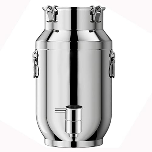 Bidon Inox Pour Huile d Olive 20 Avec Robinet Bidon a Lait Ancien for À Vin Baril Seau À Eau Huile Réservoir À Thé Avec Couvercle Scellé,capacity-5liter