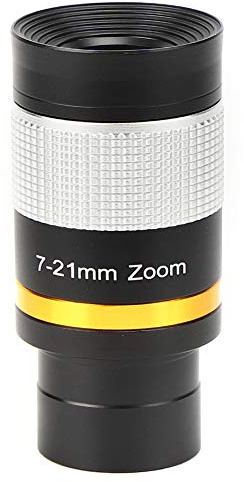 Yechiry Ocular con Zoom de 7-21 Mm, Ocular Telescópico con Revestimiento Multicapa Completo, Oculares con Zoom Continuo de Alta Claridad, Ideal para Observación de Luna, Planetas y Nebulosas, 1,25