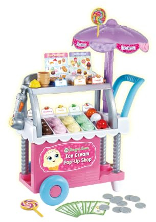 LeapFrog Scoop & Learn Ice Cream Pop-Up Shop Pink, English | Count scoops, add toppings, create combinations and play 4 games teaching colours, shapes and counting. Ages 3+