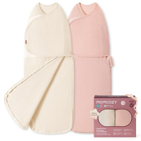 momcozy Saco de Dormir Bebé Transpirable Airflow Algodón 100%, Arrullo Recién Nacido 0-3 Meses, Reduce el Sobrecalentamiento y el Reflejo de Sobresalto